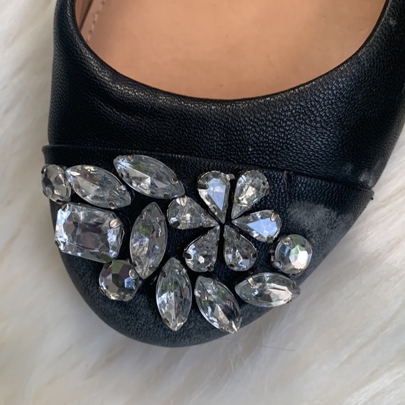 Black J. Crew ballet flats with gems - Picture 2 of 4
